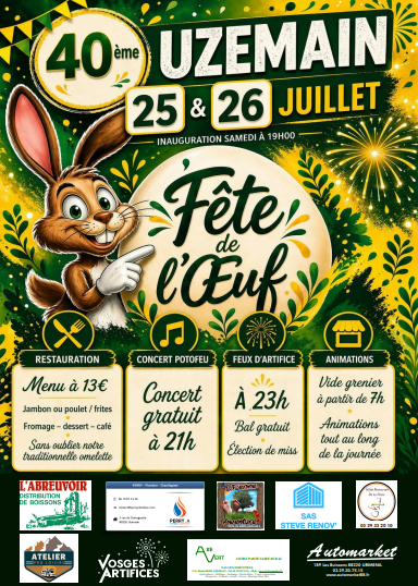 FÊTE DE l&rsquo;OEUF à UZEMAIN